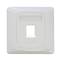 UK single gang faceplate 1 port connecting hardware copper