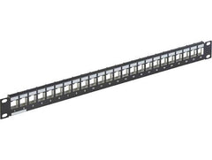 24 port copper patch panel 1u 19 black