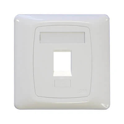 UK single gang faceplate 1 port connecting hardware copper