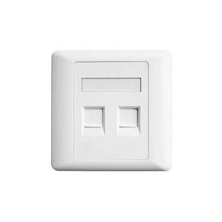UK single gang faceplate 1 port connecting hardware copper