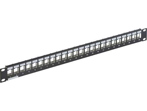 24 port copper patch panel 1u 19 black