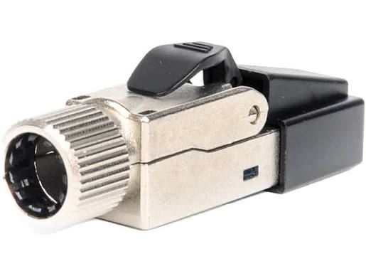 Cat6a STP RJ45 Field-Installable Connector straight